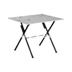 Folding Table Size 80 - ORBITREND HOLDEN / White Carrara - Black
